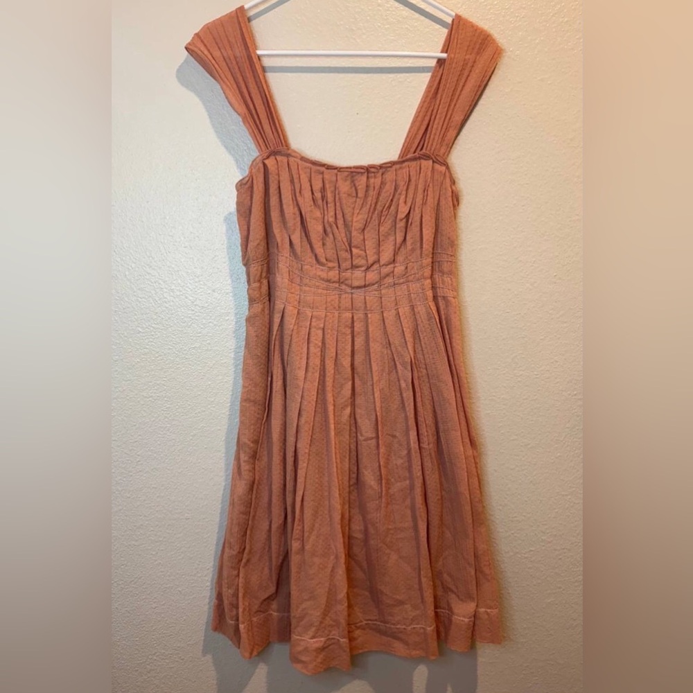 Max Studio Women’s Y2K Coral‎ Cotton Mini Dress Size L